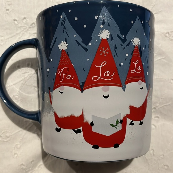LARGE The Mistletoe Co Singing Gnomes Mug Fa La La - Picture 3 of 8
